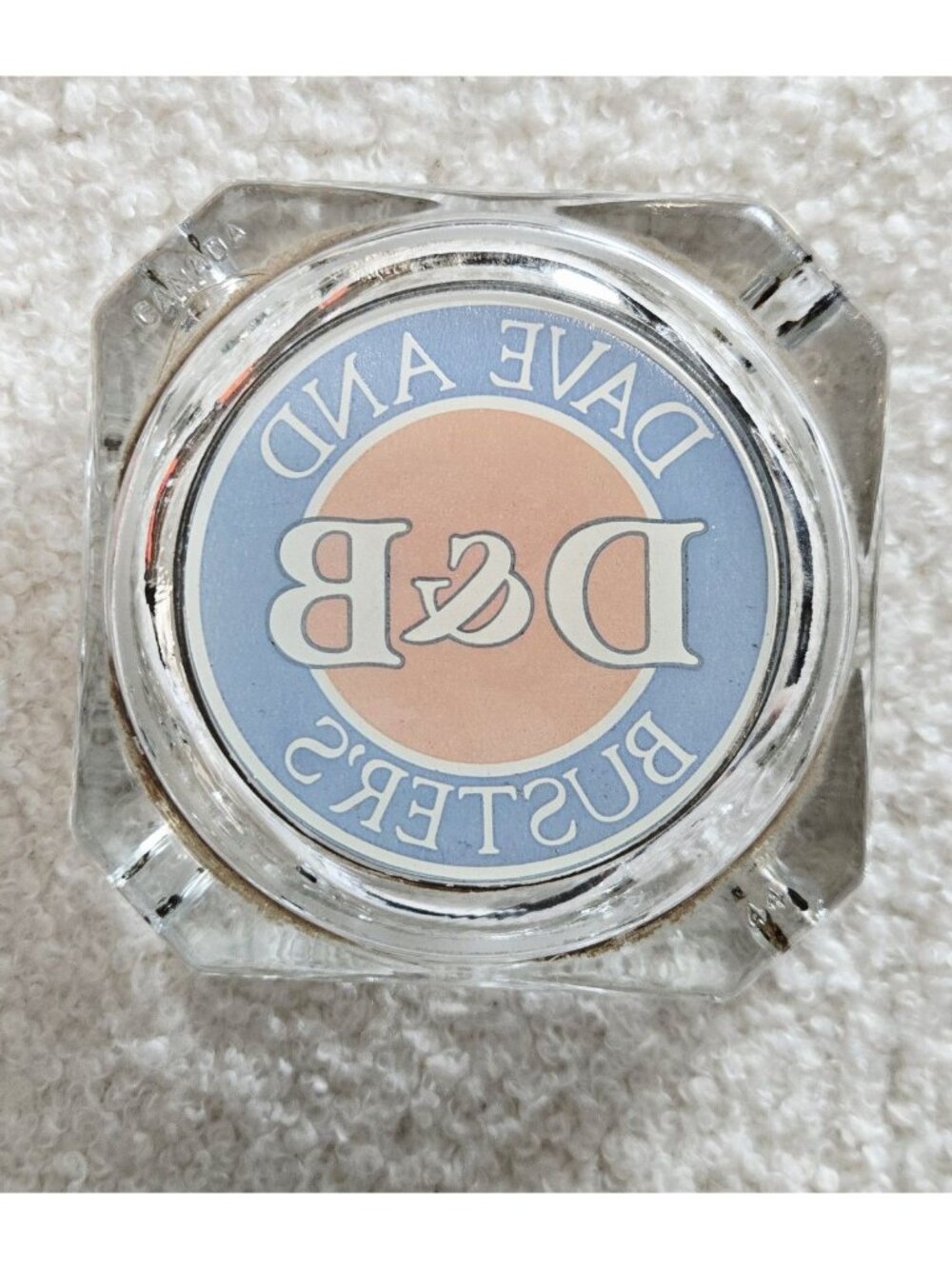 Vintage Dave & Buster’s Glass Ashtray D&B Logo Restaurant Bar Arcade Memorabilia - Picture 2 of 2
